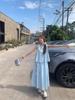 Women's Summer Two-Piece: 3D Bow Vest & High Waist A-Line Midi Skirt