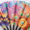 Großer Faltfächer Tragbarer Regenbogen Handfächer Sommer Kühlfächer Dekoration Kungfu