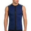 Colete Térmico de Neoprene 3mm, Top de Roupa de Mergulho sem Mangas com Zíper Unissex para Natação Snorkeling Surfe Mergulho Azul Marinho M