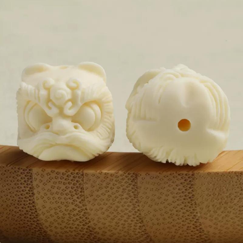 Lion Dance Gradient Bodhi White Jade Bodhi Bracelet Gentle and delicate Buddhist prayer beads bracelet made of Bodhi seeds