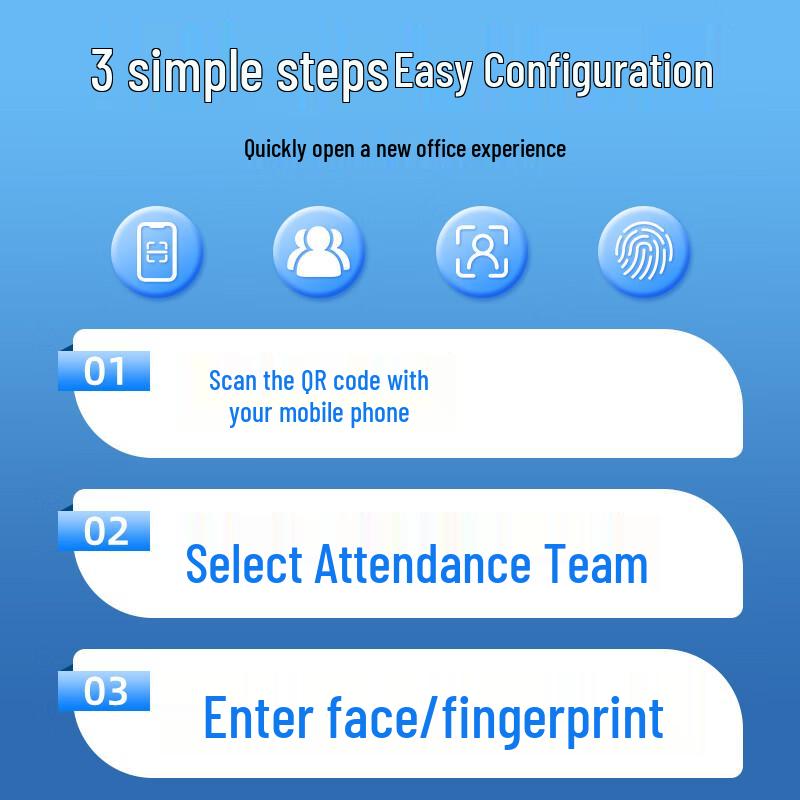Enterprise WeChat Cloud Attendance Machine CN Plug (adapter Included)