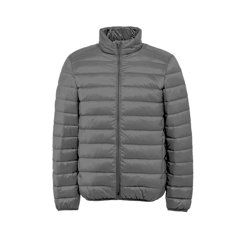 YEJUAWEN Ultralight Down Solid with Storage Lightweight Down Outerwear for Autumn and WEN020 Men's Jacket, Water-Repellent, Lightweight, Thin, Warm,