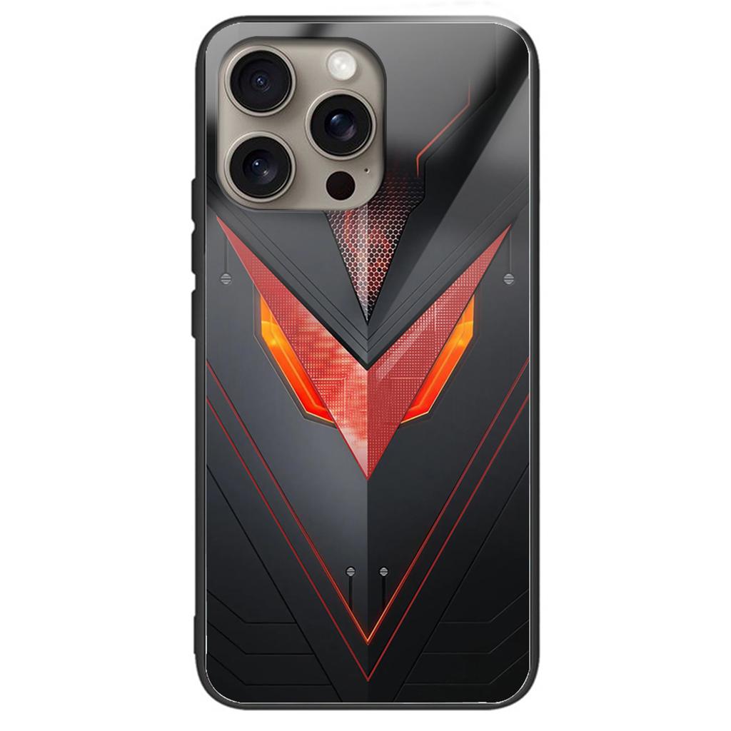 For iPhone 16 Pro Max Case Tempered Glass TPU Drop-Proof Phone Cover Pattern Printing