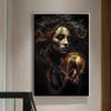 Black And Gold Tattoo Women Malba na plátně Plakáty a obrazy Nástěnné umění Obraz Skandinávský Do obývacího pokoje Domácí dekorace Cuadros