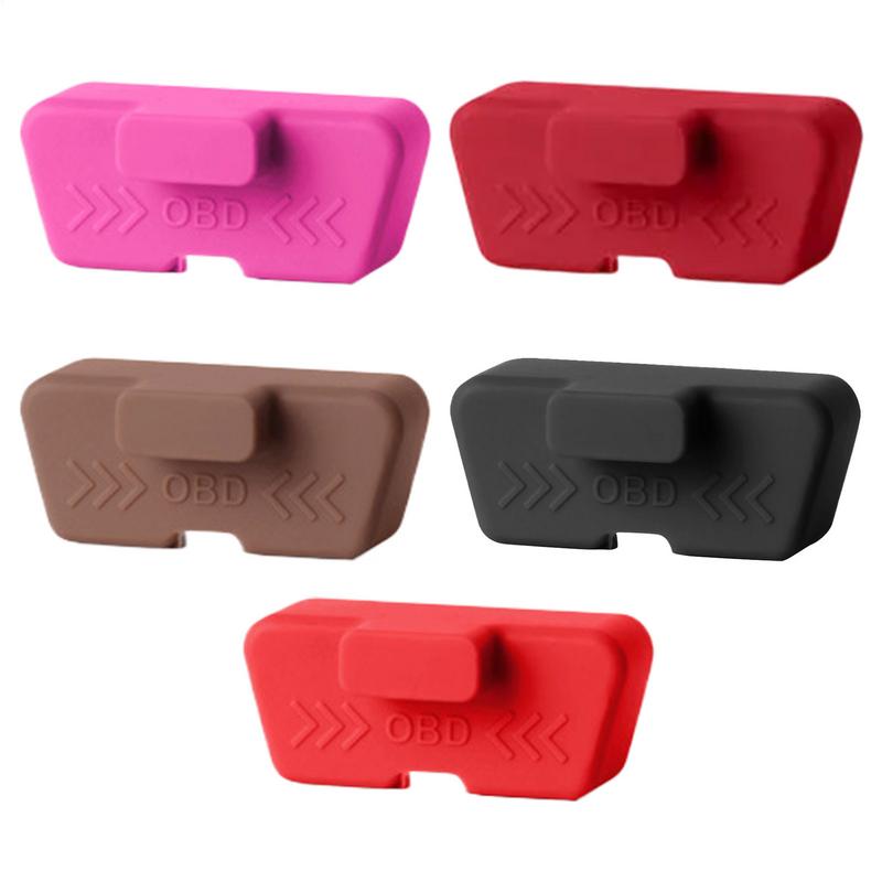 Silicone Car OBD Port Cover Waterproof Rust-proof OBD Port Lock Protective Sleeve Dust OBD Clogging Caps For Car Accessories