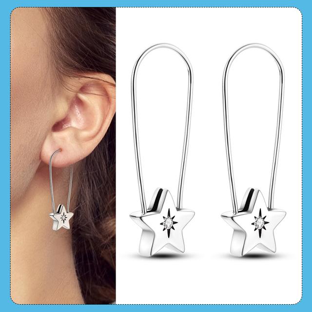 

Серьги-кольца из серебра 925 пробы, сверкающие серьги-гвоздики с паве, подарок для женщин, ювелирные изделия на помолвку, юбилей