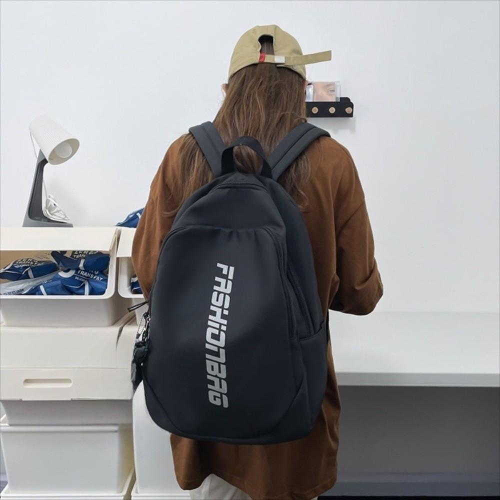 Fashion Large Capacity School Backpack Letter Lightweight Student Backpack Waterproof Book Bag