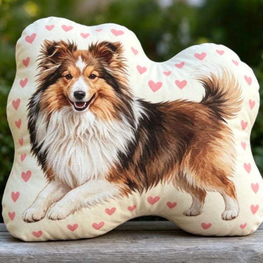 Oreiller en forme de chien Coussin décoratif animal Tissu peluche doux Garnissage en coton PP Coussin chien Shiba Forme profilée
