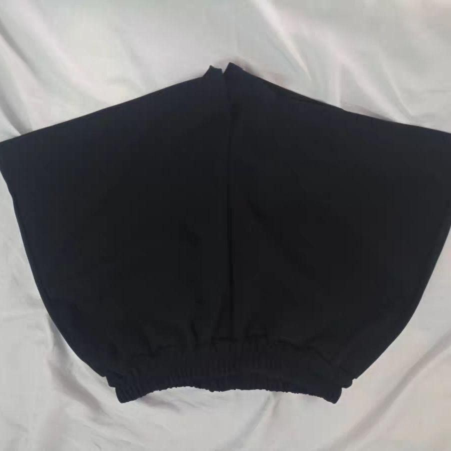 

Women s Trendy High-Waisted Loose Wide-Leg Black A-Line Hot Pants XS (70-80 jin)