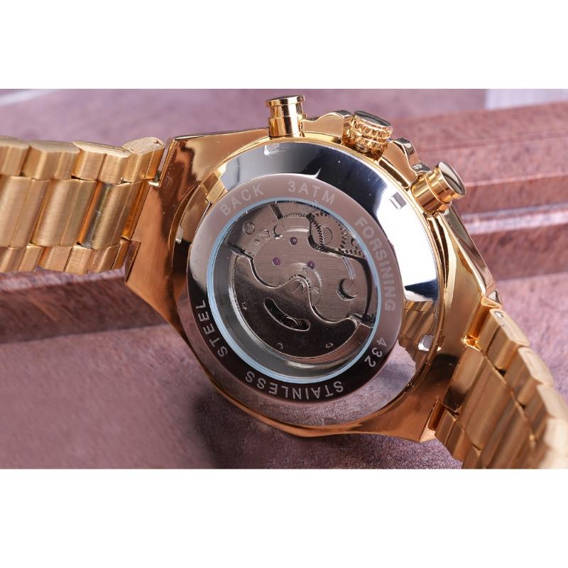 Forsining Zegarek mechaniczny Modny Casual Wielofunkcyjny W pełni automatyczny zegarek mechaniczny