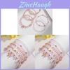 Pink Butterfly Charm Bracelet Set With Pearl And Crystal For Women Summer