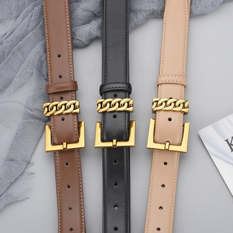 Belt Ladies Premium Soft Leather Pin Buckle Belt Decorative Jeans Belt Women
