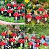8/12/20LEDS Solar Mushroom Fairy Light Garden Outdoor Decor Waterproof Night Lamp Yard For Christmas Wedding Party Decoration