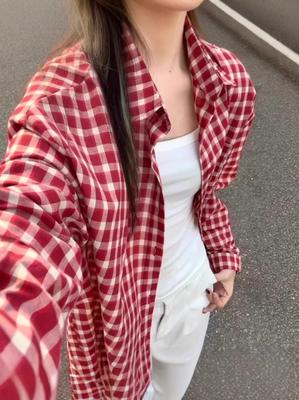 Koreanisches Retro-Karo-Langarmhemd für Damen - Frühjahrsjacke & Sommer-Sonnenschutz-Top