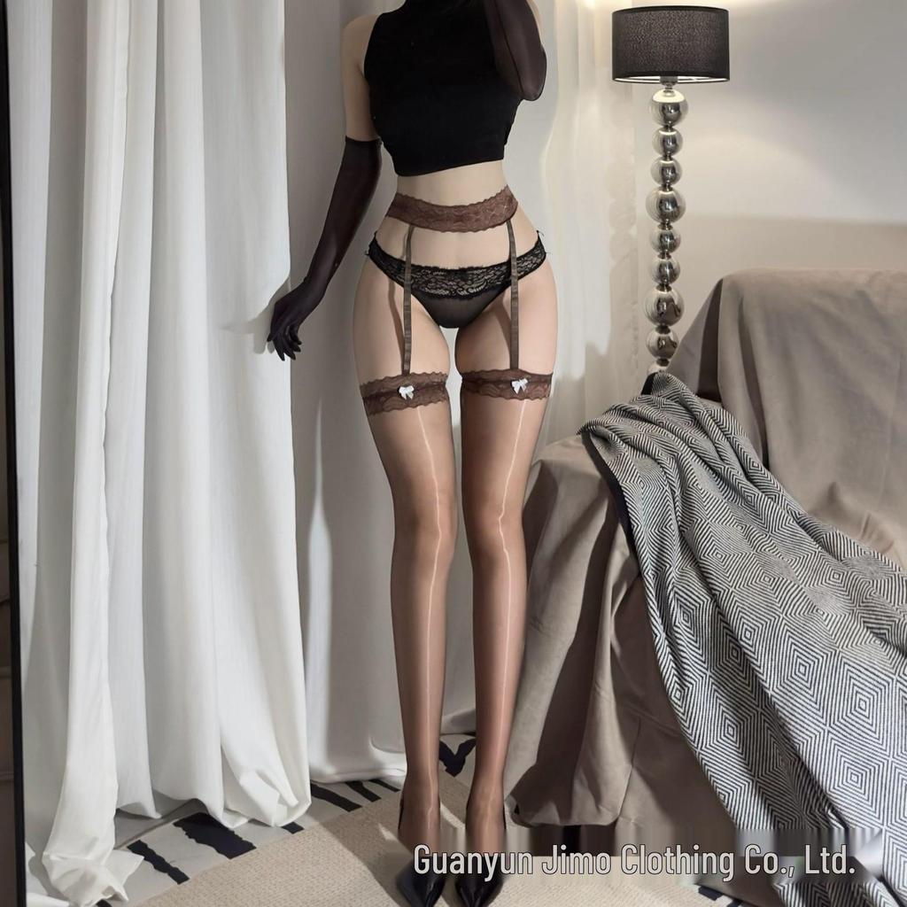 Aurora Sexy Shiny Suspender One-piece Over-the-Knee Non-Rip Matte Stockings