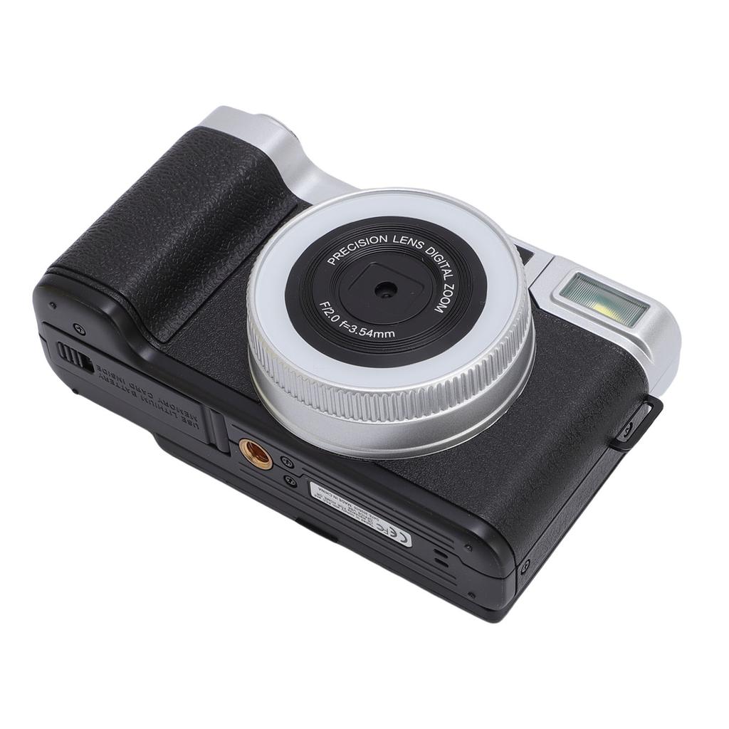 4K Digital Camera Autofocus 64MP Vlog Camera with 2.8 Inch 180 Degree   Screen Travel Camara for Photography