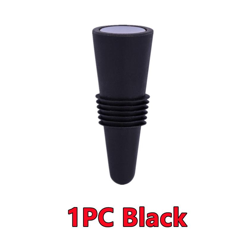 New 6/2/1PC Silicone Wine Bottle Stopper Set Whiskey Leak Proof Beer Champagne Bottle Cap Closer Wine Cork Lid Bar Accessories