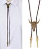 Multifunctional Cow Motif PU Leather Necklace Practical Alloy Detailing Unisex Stylish Jewelry For Daily Wear