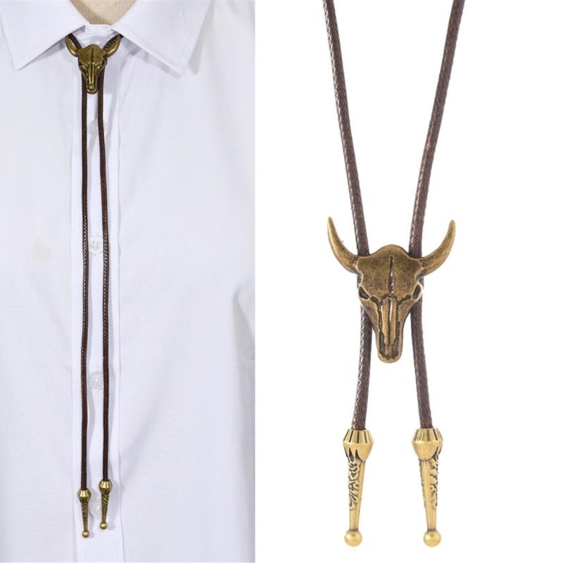 Multifunctional Cow Motif PU Leather Necklace Practical Alloy Detailing Unisex Stylish Jewelry For Daily Wear