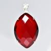 Red Topaz 132ct Marquise Cut 925 Sterling Silver Pendant Certified