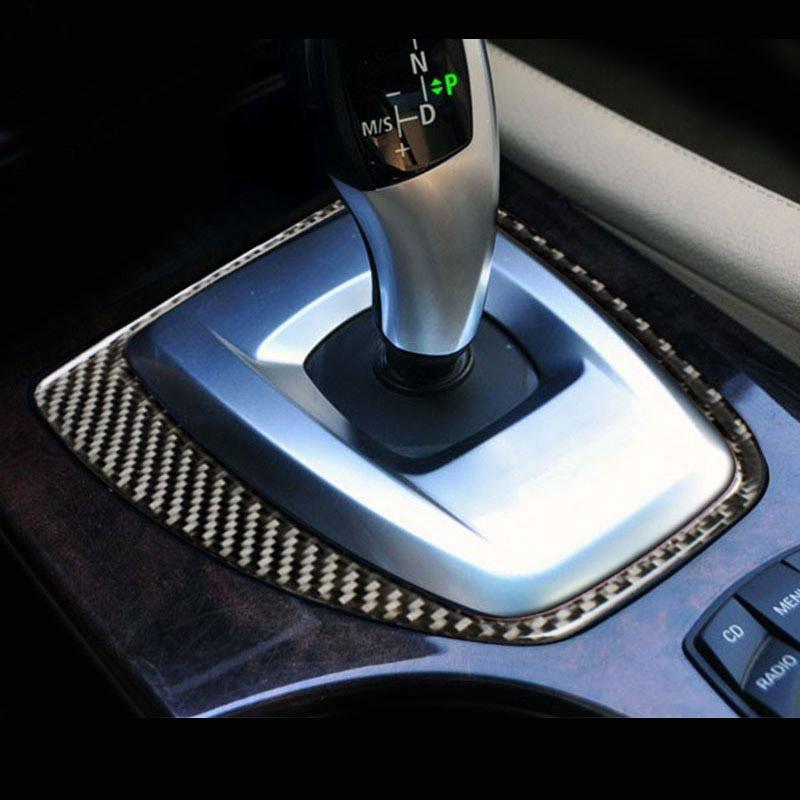 Carbon Fiber For BMW 5 Series E60 Car Inner Gearshift Air Conditioning CD Panel Door Armrest Decorative Cover Trim Car Sticker