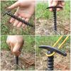 10-50 Stück Nylon Wanderzelt Heringe Heringe Schraubanker Outdoor Camping Hering Boden Nägel Spiral ABS Fixiergadget für Schnee Sand