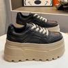 Autumn Women 8CM Platform Sneakers Casual Outdoor Simple Skateboard Comfortable Lace Up Sneakers Fashion Walking Sports Shoes