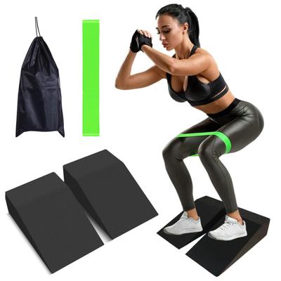 1 Sada Hluboký Dřep Klín Blok Protahovač Lýtek Šikmá Deska Profesionální Protiskluzová EVA Fitness Vzpírání Mrtvý Tah Silový Trénink Paty Zvýšené