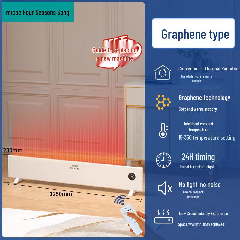 Graphene Skirting Board Heater: Energy-Saving Winter Floor Blower 2025