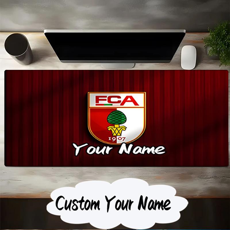 Benutzerdefinierter Name Mauspads Augs-burg Fußballwappen Mauspads, Gaming-Mauspads, Tastaturpads, Schreibtischdekoration für Computer-Notebook, Geburtstagsgeschenk für Fans