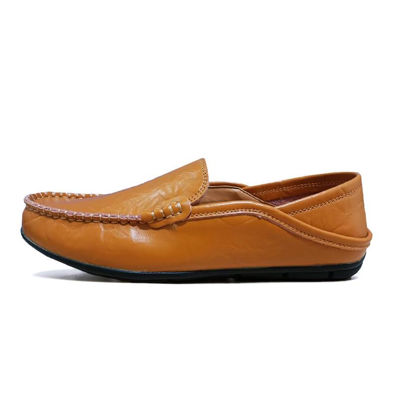 Außenhandel Herrenschuhe 2025 Sommer neue lässige Lederschuhe Doudou Slipper modische Übergrößenschuhe Kauf