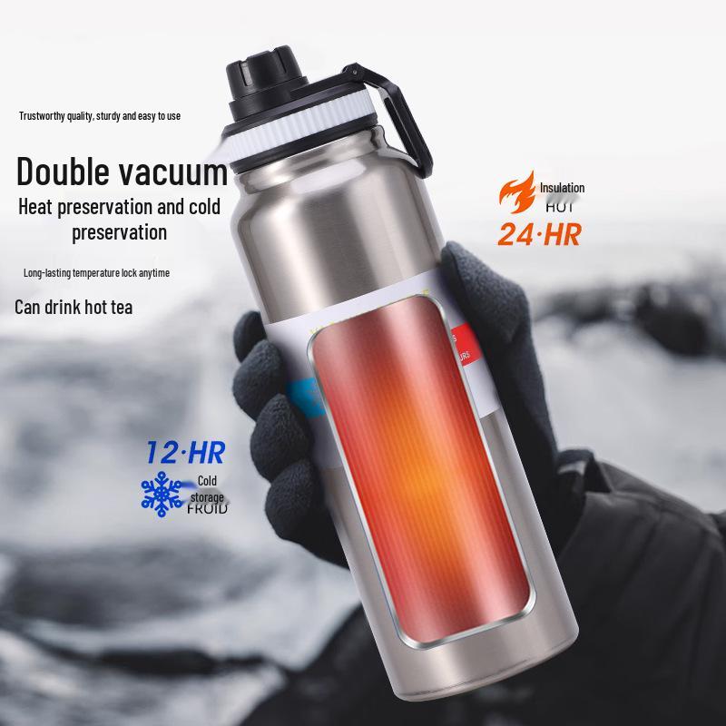Large Capacity 304 Stainless Steel Sports Thermos Mug with Gift Box
