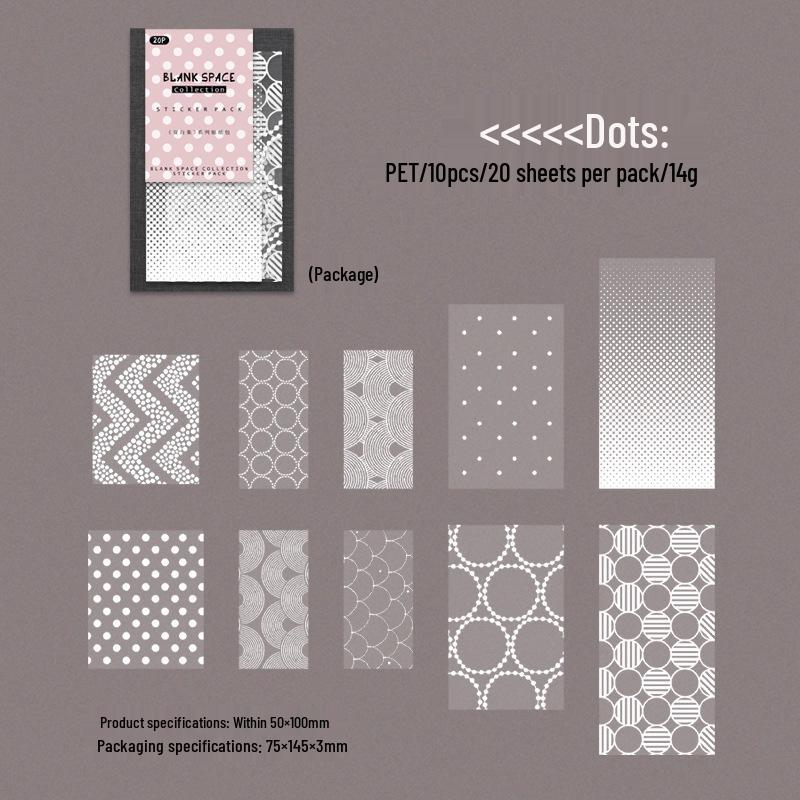 Ketchup Girl Blank Space PET Sticker Pack: DIY Journal Decoration Series