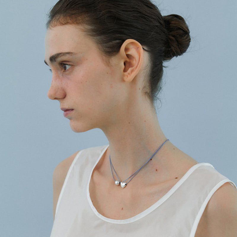 MIDNIGHT MOMENT two line blue necklace