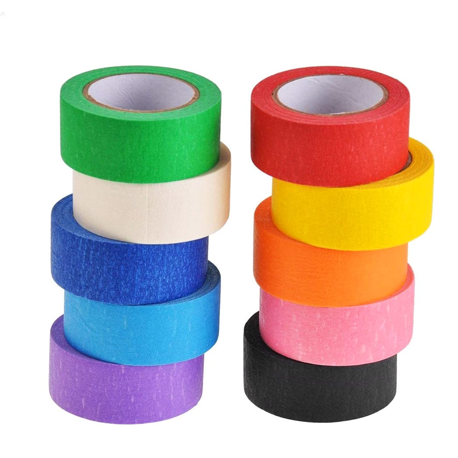 

DEWEL Masking Colorful Craft Interior DIY Art Supplies 10m Tape, Tape, Tape, (10 Colors, 2.4cm Wide, Long)