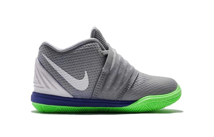 Kids' Sneakers Nike Kyrie 5 Wolf Grey Lime Blast (TD) Wolf Grey/White-Lime Blast