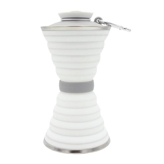 500ml Retractable Water Bottle Food Grade Leakproof Good Sealing Effect BPA Free Heat-Resistant Folding Type Water Bottle Retractable Beverage Cup