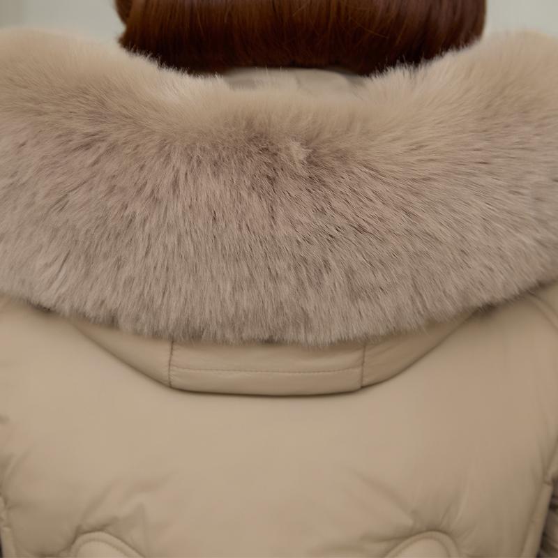 Winter Women's Jackets Hooded Loose Thick Warm Long Parkas Middle Age Female Coat