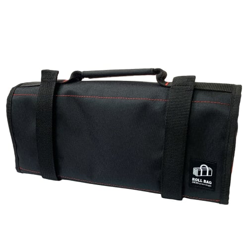 SK11 Roll Bag DX M 580ÁE00mm Tool Storage with Zipper Pocket Black/Red