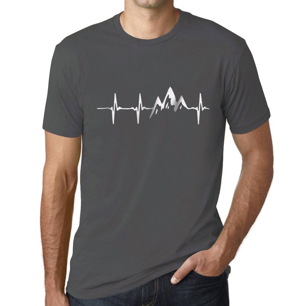 Ultrabasic Homme T-shirt Graphique Rythme Cardiaque De Montagne