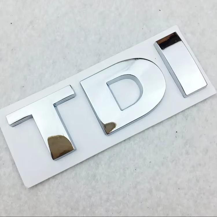 VEMZG1 3D Metal Letters For Car Stickers TDI Letters VW Golf 4 5 6 7 JETTA PASSAT MK2 MK4 MK5 MK6 MK7 TDI Emblem Logo Badge Accessories