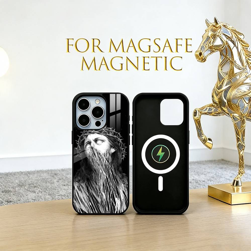 Warning Sign  Phone Case For iPhone17,16,15,14,13,12,11 Plus,Pro Magnetic with Magsafe Wireless Charging