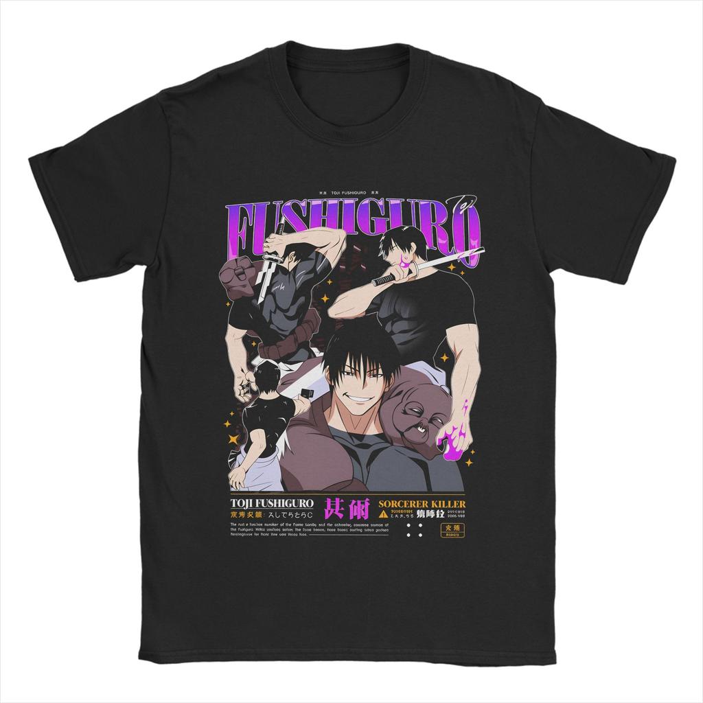Toji Fushiguro JJK Anime Cotton T Shirt For Couple Beach T Shirts O Neck Trendy Cool Tee Shirt Oversized Hot Sale Clothes