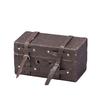 1:12 Dollhouse Retro Brown Leather-Look Wooden Luggage Accessory