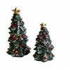 1PC Christmas resin mini Christmas tree decorations, desktop holiday decorations, used for holiday party supplies