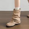 Thick-soled brown British Martin boots children's new autumn and winter Merad Sichuan-Tibet western cowboy boots
