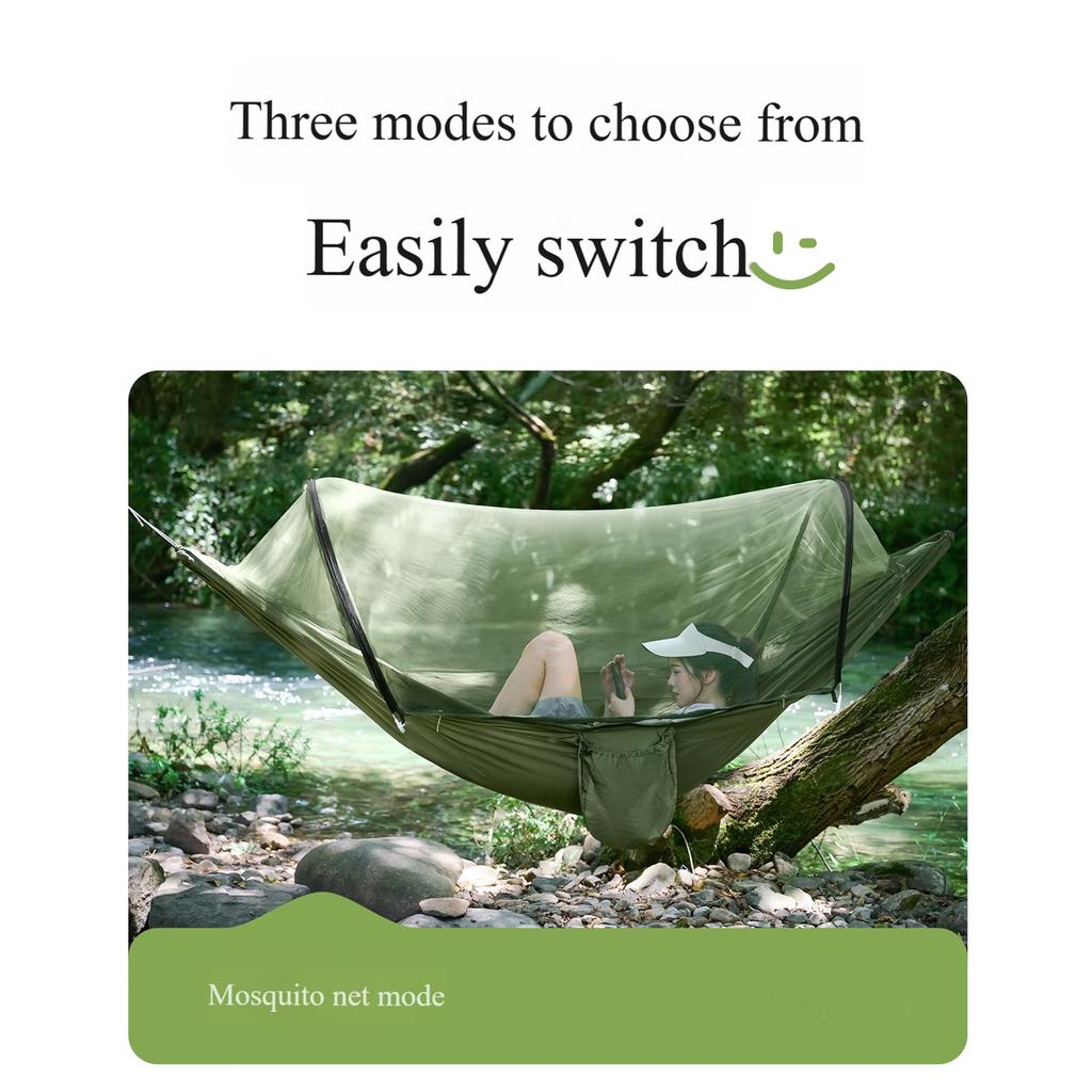 Camping Hammock With Mosquito Net, Portable Outdoor Hammock, Swing Sleeping Hammock, Camping Supplies