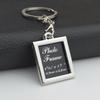 Double-Sided Heart-Shaped Photo Keychain - Couples' Keepsake Gift