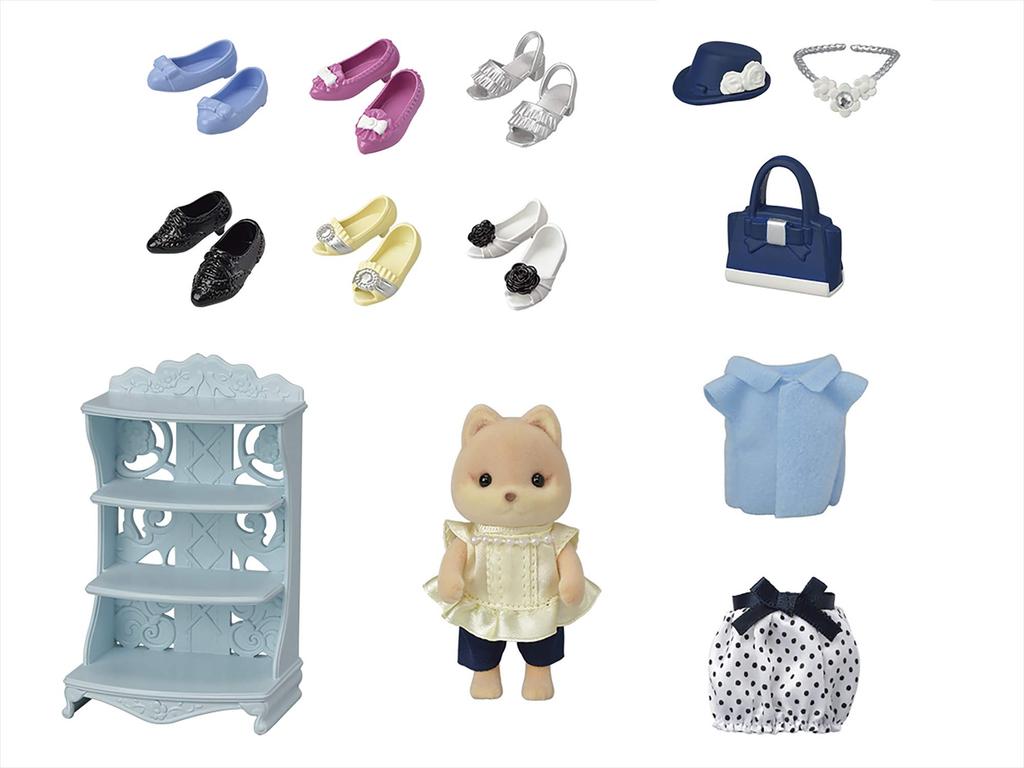 Sylvanian Families Stadt Mode Koordinations Set Stilvolle Schuhkollektion ST Mark Zertifiziert Alter Spielzeug Puppenhaus Sylvanian Families Epoche [Stadt - -]