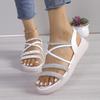 Fashion Women's Flat Sandals, Summer New Jelly Soft Sole Versatile Student Sandals,  Outside Roman  Women's Sandals.  Womens Shoes